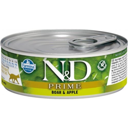 N&D CAT PRIME WILD BOAR & APPLE 70 GR