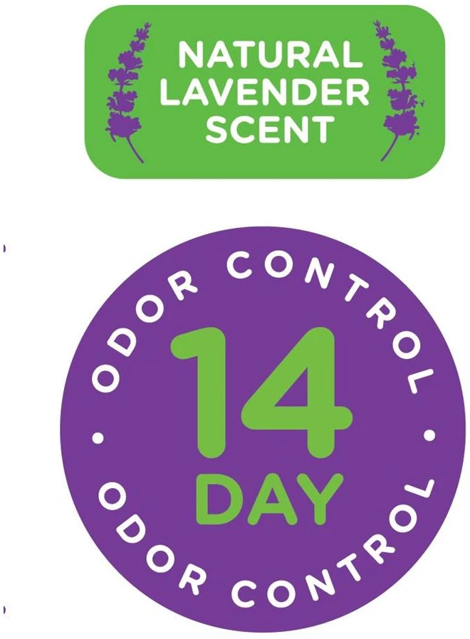 ÜBER papirstrø 56 L lilla og hvit med lavendelduft - Bilde 2