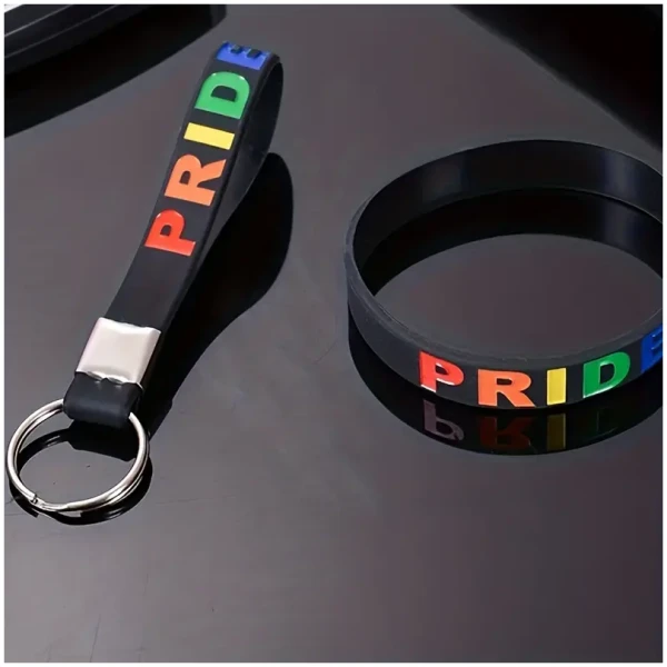 PRIDE Silikon armbånd og nøkkelbånd